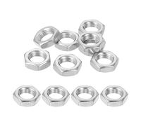 sourcing map M12x1.25mm Hex Nuts, 12Pcs 304 Stainless Steel Metric Fine Thread Hexagon Lock Nuts Fasteners 18mm/0.71" Width, 6mm/0.24" Height for Machinery Automotive Industrial Use