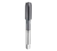 sourcing map M12x1.75 Metric Thread Tap 6542 Cobalt High-Speed Steel TiCN Coated Plug Tap Left Hand Straight Flutes Screw Threading Hand Tap