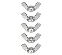 sourcing map M12x1.75mm Wing Nut 5 Pcs, 304 Stainless Steel Butterfly Wing Nuts Fasteners Parts Hand Twist Tighten Wing Nuts for Machinery Electronic Equipment DIY, Silver