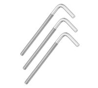 sourcing map M12x200mm 7/L-Shaped Right Angle Bolt Screw, 304 Stainless Steel L Shape Foundation Bolt Long Square Bend Screw, 3 Pcs
