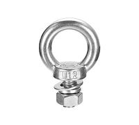 Sourcing Map M12x20mm Eye Bolt Set With Nut Washer - 304 Stainless Steel Shoulder Lifting Ring for Hanging Items