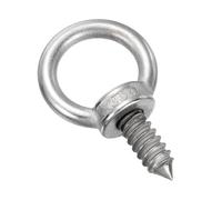 sourcing map M12x30mm Eye Hooks 3.1x2x2 Inch 304 Stainless Steel Eye Bolts Hammock Hooks for Screw Eyes Hanging Swing, Yoga Hammock Stand, Pack of 1