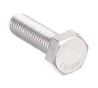 sourcing map M12x40mm Hex Bolts 304 Stainless Steel Hexagon Left Hand Screw Bolt