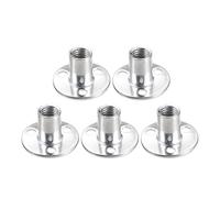 sourcing map M12x40x2.5mm Brad Hole Tee Nut Carbon Steel T-Nuts Furniture Hardware Flange Insert Female Thread 5pcs