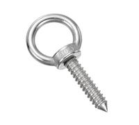 sourcing map M12x50mm Eye Hooks 3.9x2x2 Inch 304 Stainless Steel Eye Bolts Hammock Hooks for Screw Eyes Hanging Swing, Yoga Hammock Stand, Pack of 1