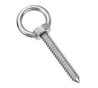 sourcing map M12x80mm Eye Hooks 5.1x2x2 Inch 304 Stainless Steel Eye Bolts Hammock Hooks for Screw Eyes Hanging Swing, Yoga Hammock Stand, Pack of 1