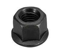 sourcing map M14 Flange Hex Nut, Grade 10.9 Carbon Steel Black Oxide Finished Hex Flange Nut for Machinery