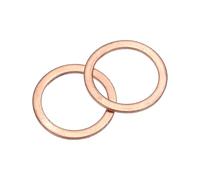 sourcing map M14 Flat Washer, 16 Pcs Copper Ring Flat Washers 18mm OD 1mm Thick Metal Sealing Gasket Ring for Screws Bolts Nuts