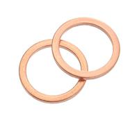 sourcing map M14 Flat Washer, 26 Pcs Copper Ring Flat Washers 20mm OD 1mm Thick Metal Sealing Gasket Ring for Screws Bolts Nuts