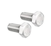 sourcing map M14 Hex Bolt M14-2 x 30mm 304 Stainless Steel 4.8 Grade Fully Threaded Hexagonal Head Screw Bolts 2pcs