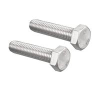 sourcing map M14 Hex Bolt M14-2 x 60mm 304 Stainless Steel 4.8 Grade Fully Threaded Hexagonal Head Screw Bolts 2pcs