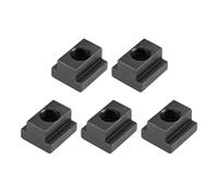 sourcing map M14 Thread T Slot Nuts, Alloy Steel Black Oxide Finish Grade 8.8 Tapped Through Slot T-Nuts Furniture 5Pcs