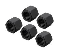 sourcing map M14 x 1.5 Pitch Carbon Steel Hex Coupling Nuts, 5Pcs 20mm/ 0.8" Length Fully Threaded Rod Coupling Nut Stud Fine Thread Pipe Connector Fasteners, Black