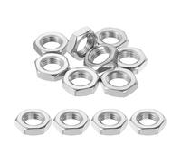 sourcing map M14x1.5mm Hex Nuts, 12Pcs 304 Stainless Steel Metric Fine Thread Hexagon Lock Nuts Fasteners 22mm/0.87" Width, 7mm/0.28" Height for Machinery Automotive Industrial Use