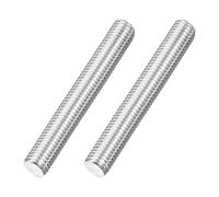 sourcing map M14x100mm Fully All Threaded Rod, 2Pcs 316 Stainless Steel Long Threaded Screw 2mm Thread Pitch Right Hand Threads for Furniture Mounting Assembly Fastening