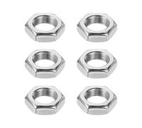 sourcing map M14x1mm Hex Nuts, 6Pcs 304 Stainless Steel Metric Fine Thread Hexagon Lock Nuts Fasteners 21mm/0.83" Width, 7mm/0.28" Height for Machinery Automotive Industrial Use