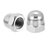 sourcing map M14x2.0 Acorn Cap Nuts, 5Pcs 316 Stainless Steel Dome Cap Head Acorn Nut Hardware Nuts for Bolt Cover, Silvery