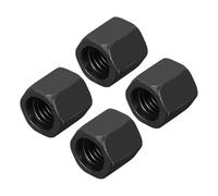 sourcing map M14x2mm Pitch Hex Coupling Nuts, 4Pcs 20mm / 0.8" Length Grade 10.9 Carbon Steel Fully Threaded Rod Coupling Nut Stud Coarse Thread Pipe Connector Fasteners, Black