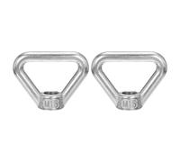 sourcing map M16-2x72x55mm Lifting Eye Nuts, 2 Pcs 304 Stainless Steel Triangle Shape Threaded Nut Fastener for Home Repairs Rope Fitting
