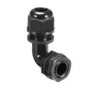 sourcing map M16 Cable Gland, 90 Degree Waterproof IP68 Nylon Joint Adjustable Locknut for 4mm-7mm Dia Cable Wire