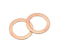 sourcing map M16 Flat Washer, 12 Pcs Copper Ring Flat Washers 22mm OD 1mm Thick Metal Sealing Gasket Ring for Screws Bolts Nuts