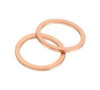 sourcing map M16 Flat Washer, 30 Pcs Copper Ring Flat Washers 20mm OD Metal Sealing Gasket Ring for Screws Bolts Nuts