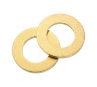 sourcing map M16 Flat Washer, 8 Pcs Brass Ring Flat Washers 30mm OD 2mm Thick Metal Sealing Gasket Ring for Screws Bolts Nuts