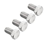 sourcing map M16 Hex Bolt M16-2 x 30mm 304 Stainless Steel 4.8 Grade Fully Threaded Hexagonal Head Screw Bolts 4pcs