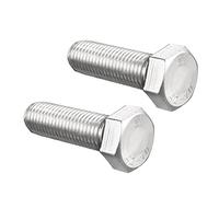 sourcing map M16 Hex Bolt M16-2 x 50mm 304 Stainless Steel 4.8 Grade Fully Threaded Hexagonal Head Screw Bolts 2pcs