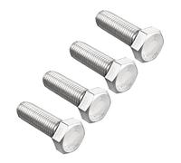 sourcing map M16 Hex Bolt M16-2 x 50mm 304 Stainless Steel 4.8 Grade Fully Threaded Hexagonal Head Screw Bolts 4pcs