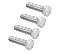sourcing map M16 Hex Bolt M16-2 x 60mm 304 Stainless Steel 4.8 Grade Fully Threaded Hexagonal Head Screw Bolts 4pcs
