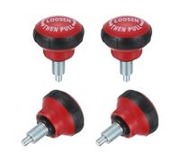 sourcing map M16 Pull Pin Spring Knob Replacement Parts for Home Fitness Height Adjustment Screws Equipment, Black Red 4pcs