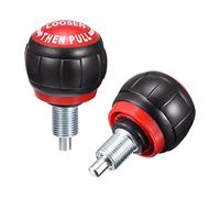 sourcing map M16 Pull Pin Spring Knob Replacement Parts for Home Fitness Height Adjustment Screws Equipment Black Red 2pcs
