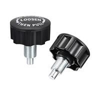 sourcing map M16 Pull Pin Spring Knob Replacement Parts for Home Fitness Height Adjustment Screws Equipment Black 2pcs