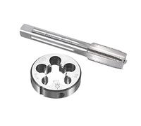 sourcing map M16 x 1.25mm Metric Tap and Die Set, Machine Thread Screw Tap with Round Threading Die, Tap & Die Kit for Nut Screw Bolt Thread Repair