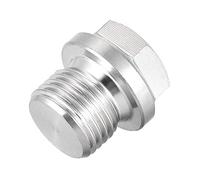 sourcing map M16 X 1.5 Male Outer Hex Head Plug - 304 Stainless Steel Solid Thread Corrosion Resistant Bung Plug Pipe Fitting