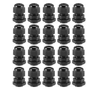 sourcing map M16x1.5 Cable Gland 4mm-8mm Wire Hole Waterproof Nylon Joint Adjustable Locknut with Washer Black 20pcs