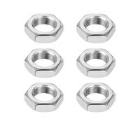 sourcing map M16x1mm Hex Nuts, 6Pcs 304 Stainless Steel Metric Fine Thread Hexagon Lock Nuts Fasteners 24mm/0.94" Width, 8mm/0.31" Height for Machinery Automotive Industrial Use