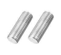 sourcing map M16x45mm Fully All Threaded Rod, 2Pcs 316 Stainless Steel Long Threaded Screw 2mm Thread Pitch Right Hand Threads for Furniture Mounting Assembly Fastening