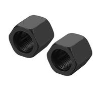 sourcing map M18 x 1.5mm Pitch Hex Coupling Nuts, 2Pcs 28mm/ 1.1" Length Grade 10.9 Carbon Steel Fully Threaded Rod Coupling Nut Stud Fine Thread Pipe Connector Fasteners, Black