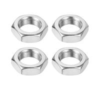 sourcing map M18x1.5mm Hex Nuts, 4Pcs 304 Stainless Steel Metric Fine Thread Hexagon Lock Nuts Fasteners 27mm/1.06" Width, 9mm/0.35" Height for Machinery Automotive Industrial Use