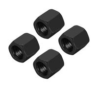 sourcing map M18x1.5mm Pitch Hex Coupling Nuts, 4Pcs 26mm / 1" Length Grade 10.9 Carbon Steel Fully Threaded Rod Coupling Nut Stud Fine Thread Pipe Connector Fasteners, Black
