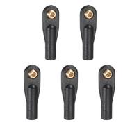 sourcing map M2.2xL26mm 2mm Center Hole RC Plastic Tied Rod Ends Link Ball Joint Head Kit Ball Head Link Joints Steering Linkage Upgrade Accessories for RC Crawler Car Pack of 5, Orange