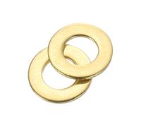 sourcing map M2.5 Flat Washer, 240 Pcs Brass Ring Flat Washers 5mm OD 0.4mm Thick Metal Sealing Gasket Ring for Screws Bolts Nuts
