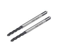 sourcing map M2.5 x 0.45 Spiral Flute Thread Tap, Metric Machine Threading Tap HSS Nitriding Coated, Round Shank with Square End, H2 Tolerance, 2pcs