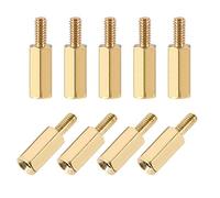 sourcing map M2.5x11mm+6mm Male-Female Brass Hex PCB Motherboard Spacer Standoff for FPV Drone Quadcopter, Computer & Circuit Board 50pcs