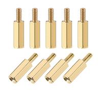 sourcing map M2.5x12mm+6mm Male-Female Brass Hex PCB Motherboard Spacer Standoff for FPV Drone Quadcopter, Computer & Circuit Board 50pcs