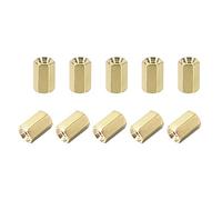 sourcing map M2.5x6mm Female-Female Hex Brass PCB Motherboard Spacer Standoff for FPV Drone Quadcopter, Computer & Circuit Board 50pcs