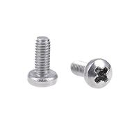 sourcing map M2.5x6mm Machine Screws Pan Phillips Cross Head Screw 304 Stainless Steel Fasteners Bolts 30Pcs