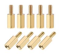 sourcing map M2.5x9mm+6mm Male-Female Brass Hex PCB Motherboard Spacer Standoff for FPV Drone Quadcopter, Computer & Circuit Board 50pcs